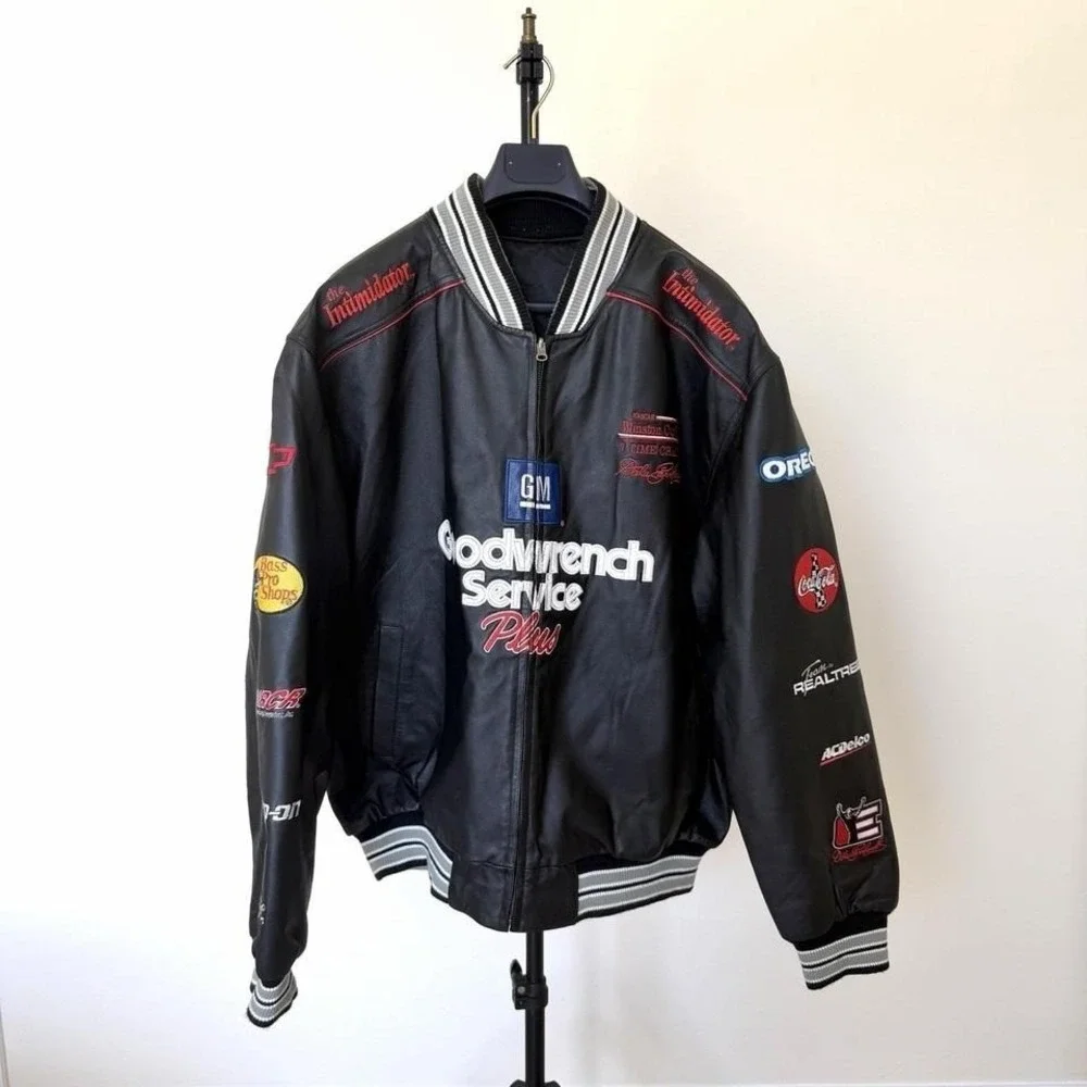 Vintage 90's Dale‎ Earnhardt Sr. #3 Goodwrench Leather Jacket XL/XXL Reversible